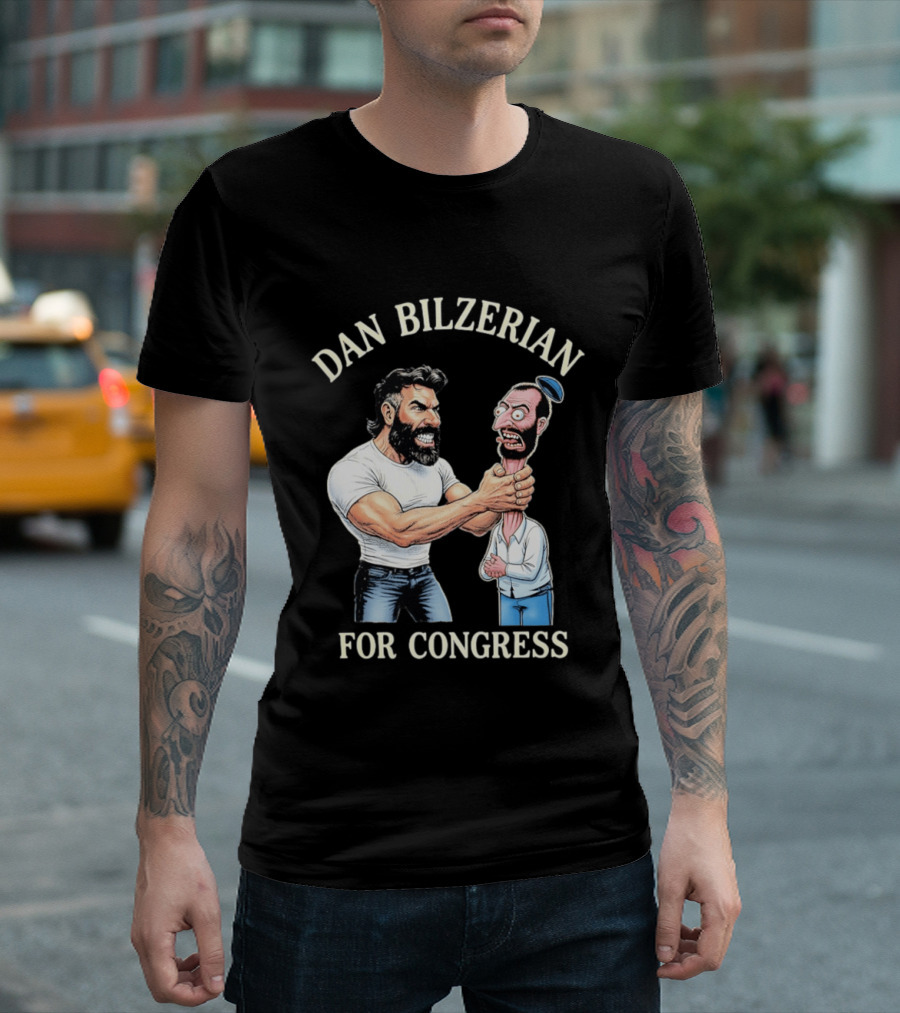 Dan Bilzerian For Congress Funny Caricature T-Shirt