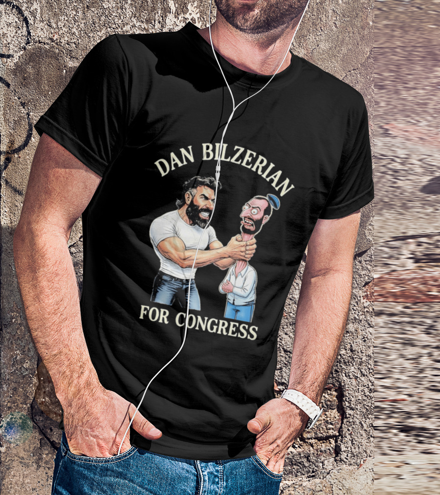 Dan Bilzerian For Congress Funny Caricature T-Shirt