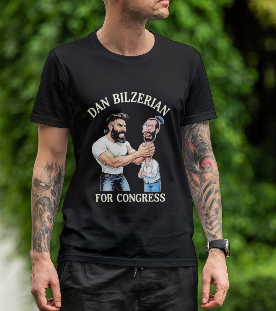 Dan Bilzerian For Congress Funny Caricature T-Shirt