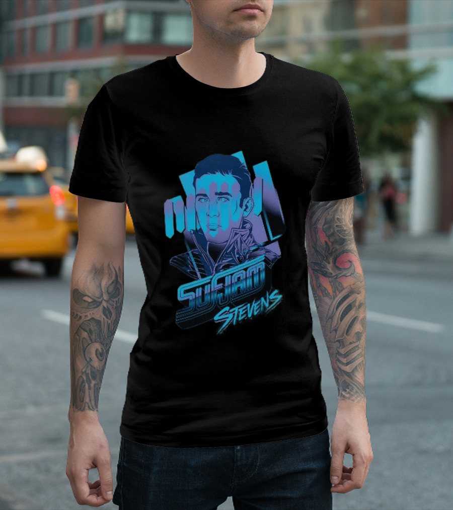 Sufjan Stevens Retro Futuristic Neon T-Shirt