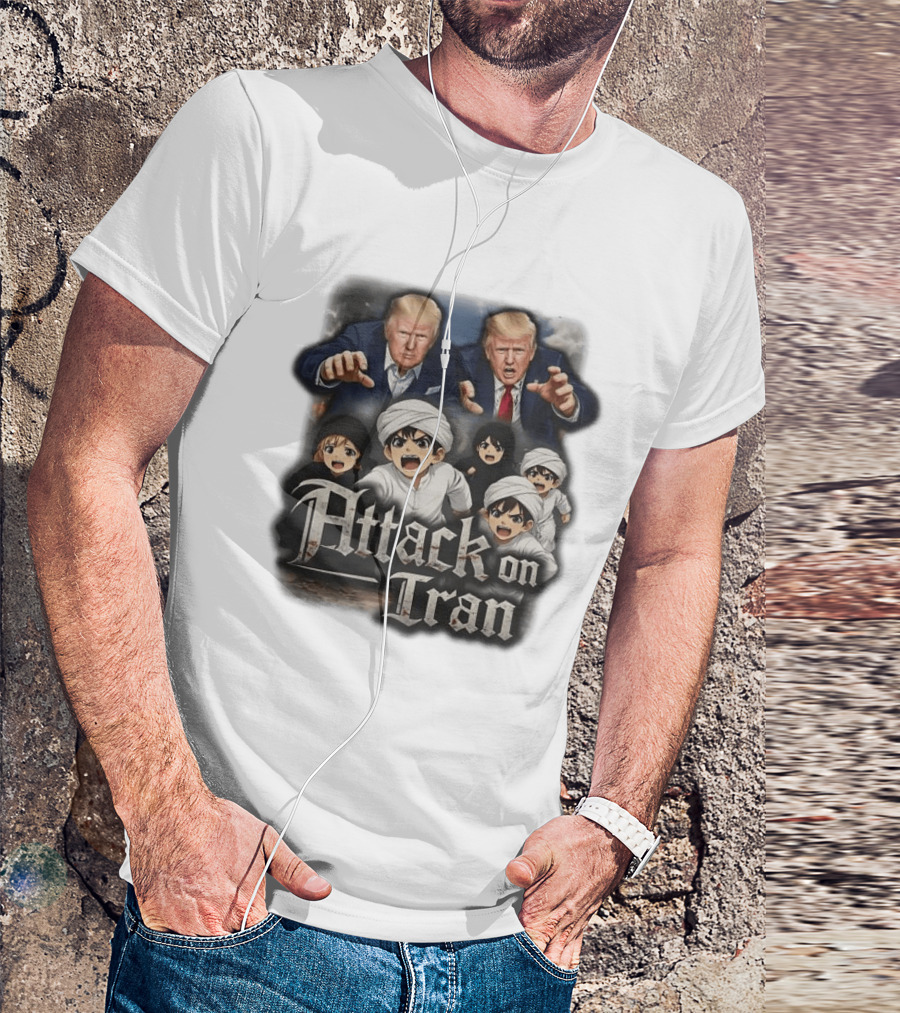 Attack On Iran Trump Manga Style Sarcastic Anime Meme T-Shirt