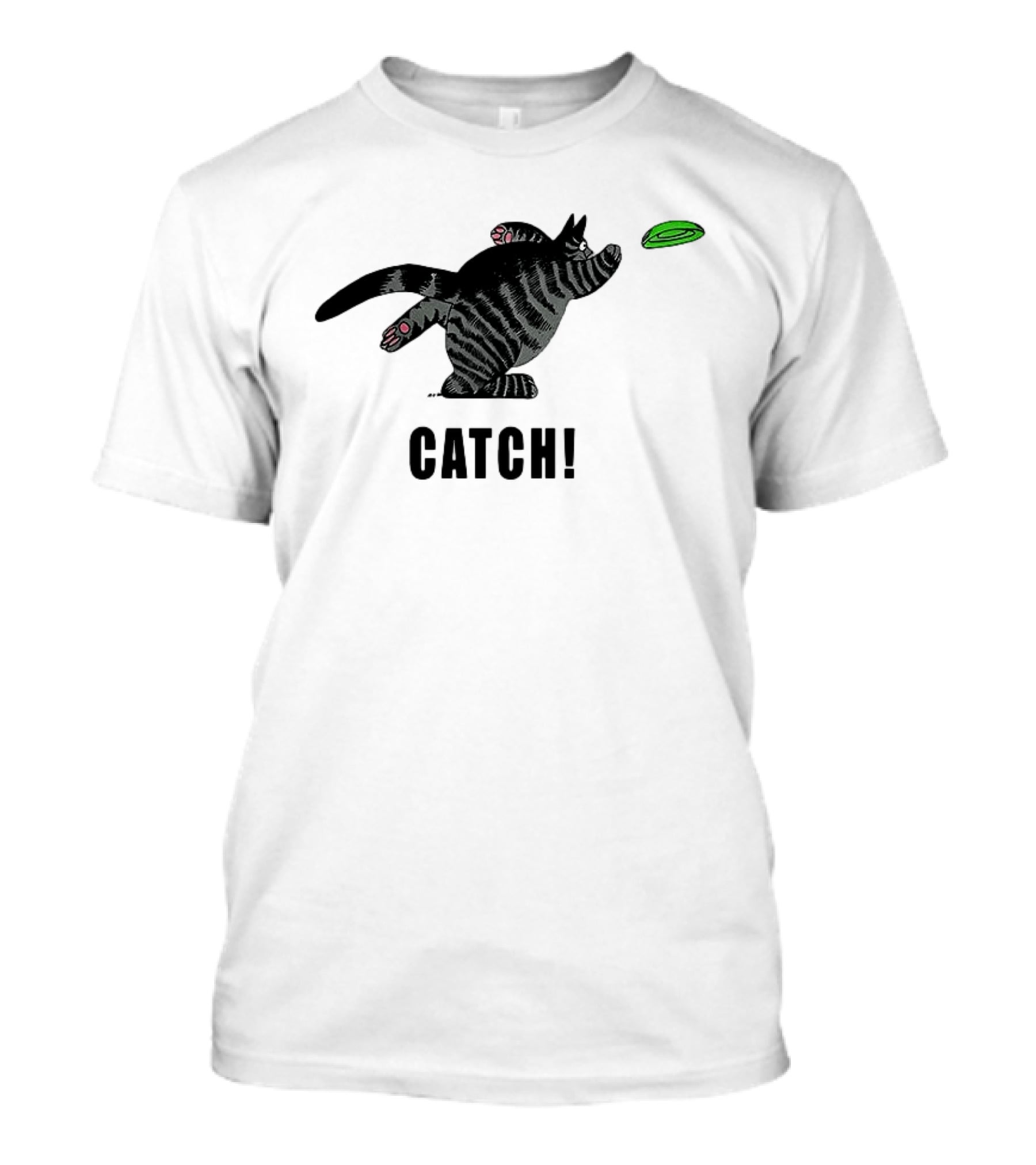 B Kliban Cat Catch Frisbee Playful Humor T-Shirt