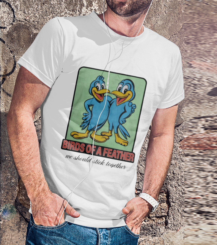 Billie Eilish Birds Of A Feather We Should Stick Together Vintage Cartoon Clothing T-Shirt