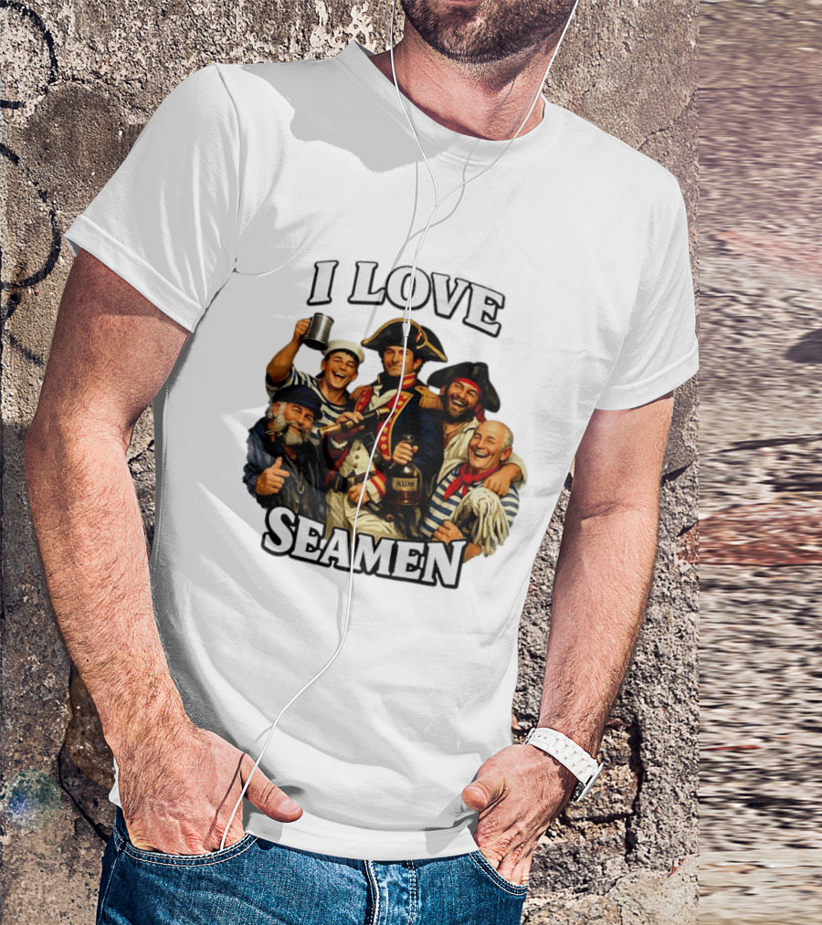 I Love Seamen Pirate Rum Crew Celebrating Together T-Shirt