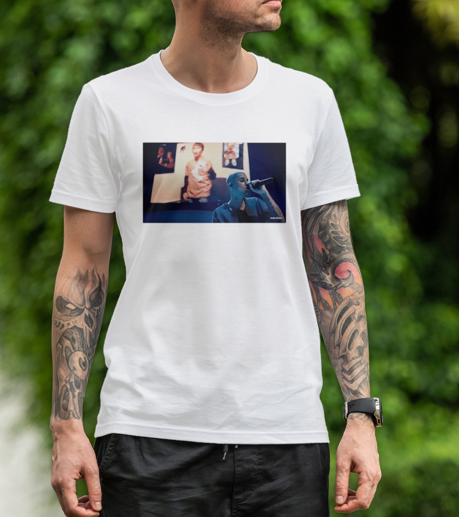 Justin Bieber Coachella Singing Nostalgia With You 2000s Fashion T-Shirt
