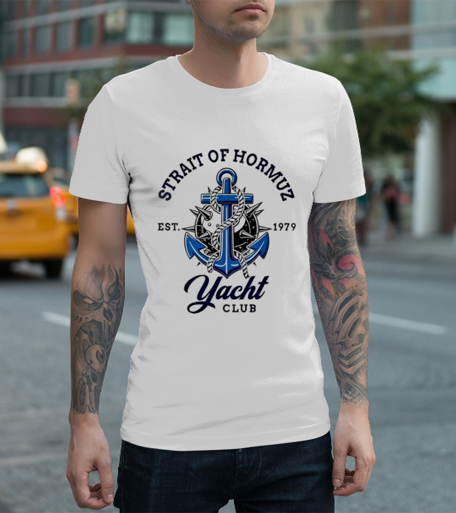 Strait Of Hormuz Yacht Club Nautical Humor Anchor Est 1979 T-Shirt