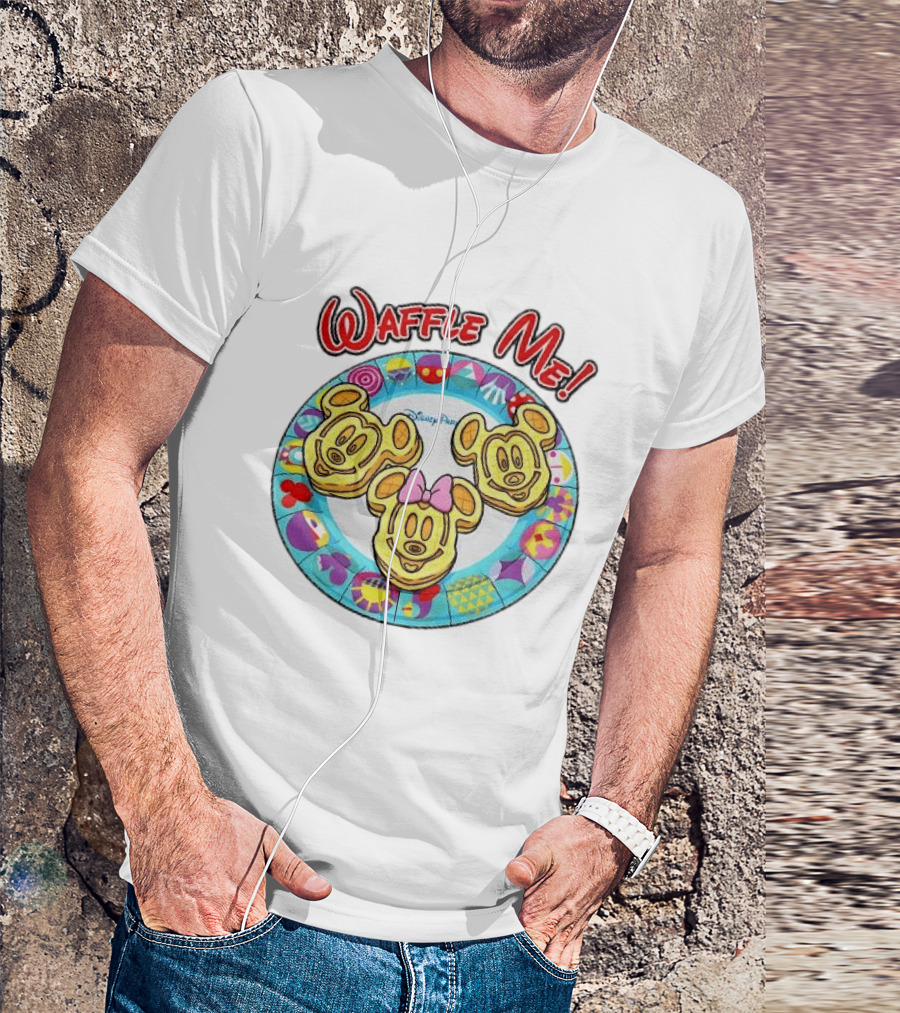 Waffle Me Disney Mickey Minnie Mouse Waffles Plate T-Shirt
