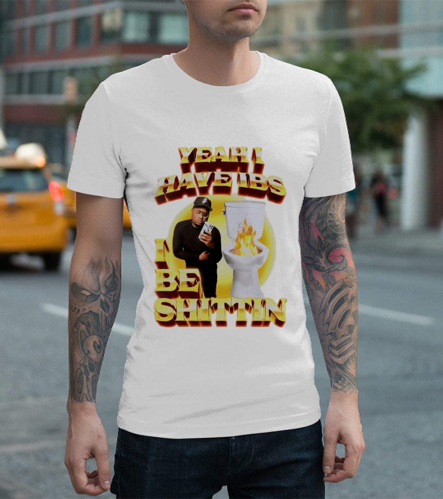 Yeah I Have IBS I Be Shittin 90s Bootleg Style With Fire Toilet And Phone Guy T-Shirt