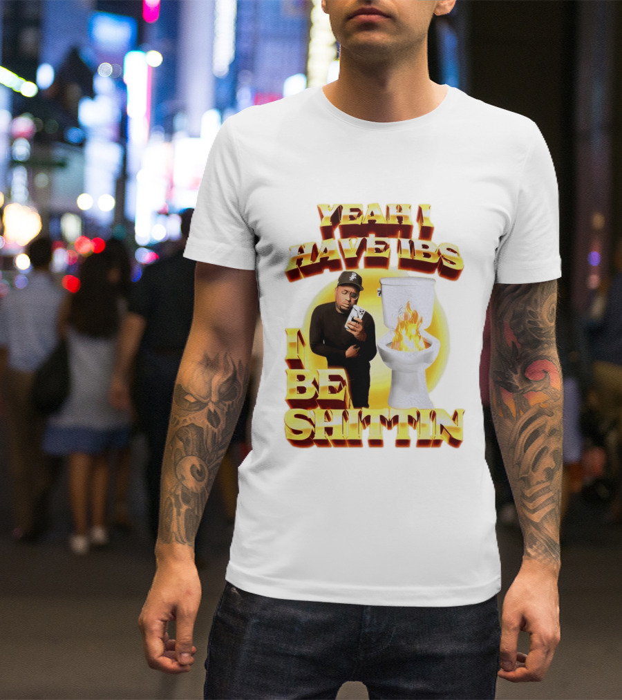 Yeah I Have IBS I Be Shittin 90s Bootleg Style With Fire Toilet And Phone Guy T-Shirt