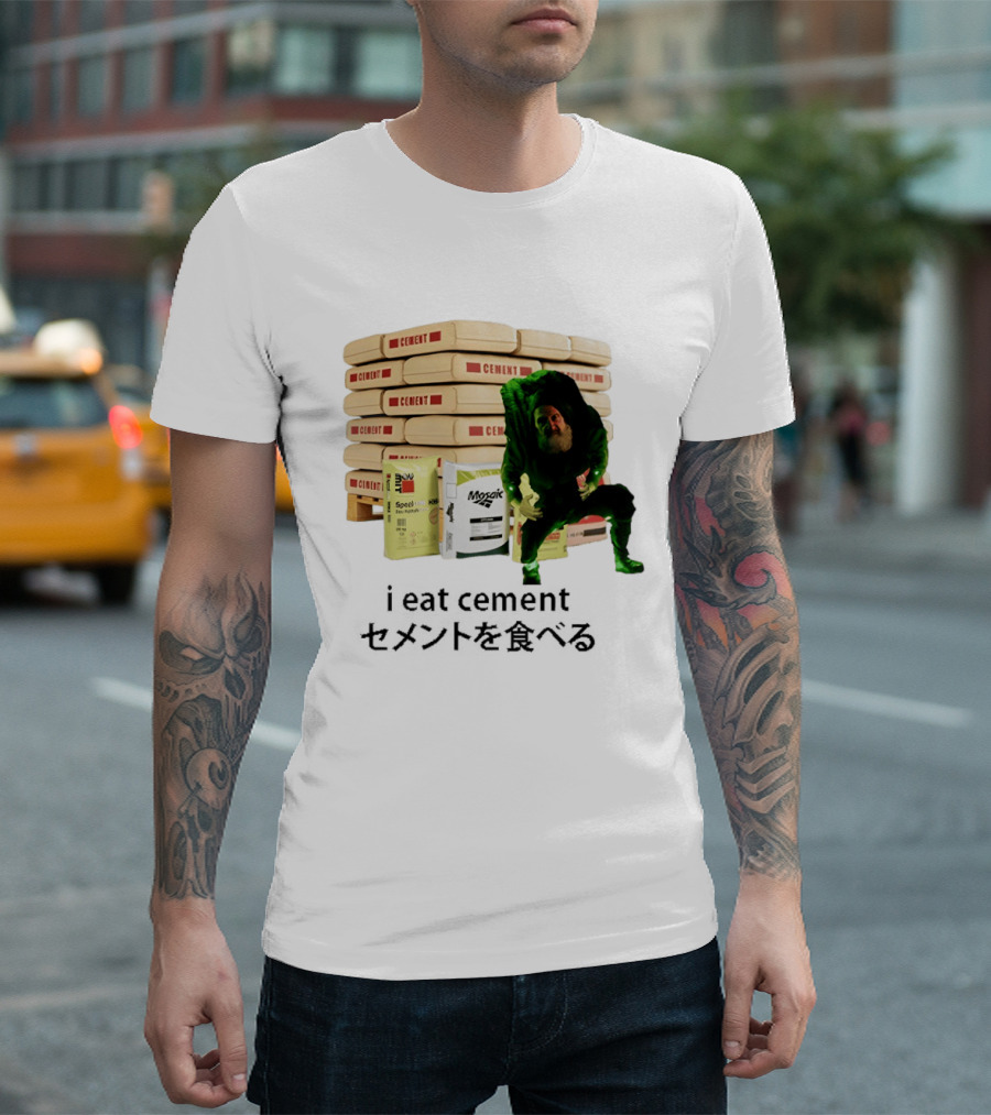 I Eat Cement Surreal Humor Poe's Favorite Snack Cement T-Shirt