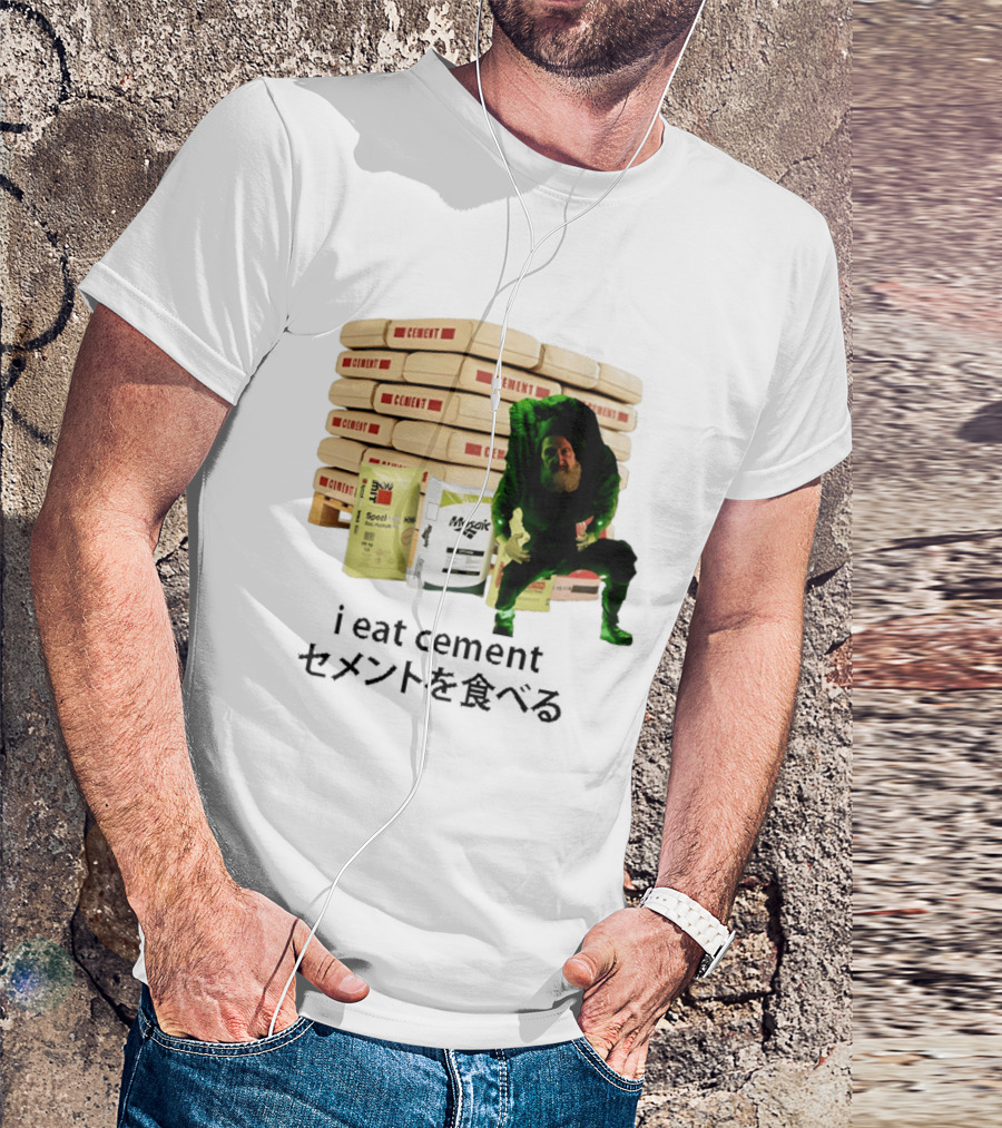 I Eat Cement Surreal Humor Poe's Favorite Snack Cement T-Shirt