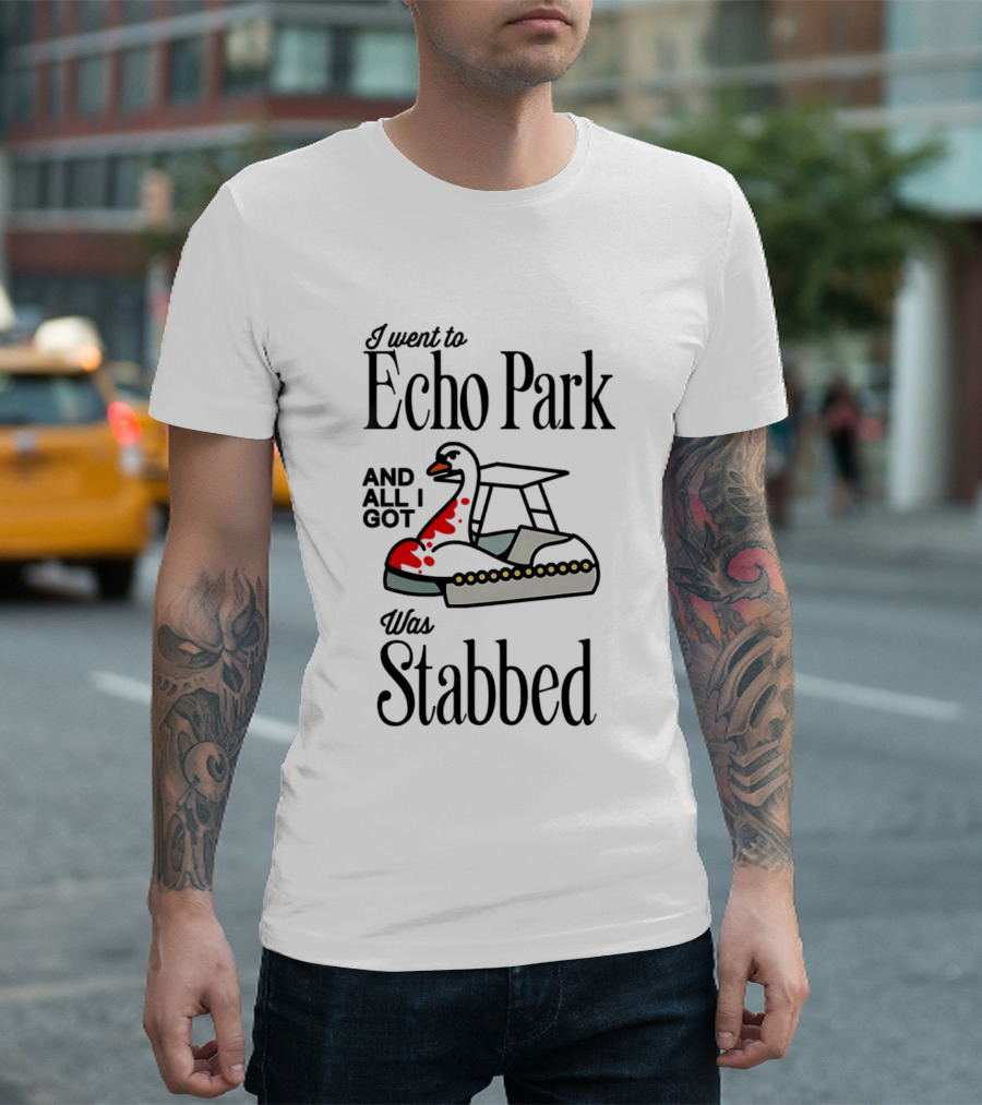 Echo Park Swan Stabbed Experience Paddle Boat Adventure T-Shirt