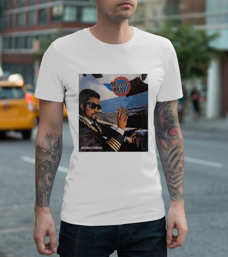 Marley Marl Remastered Cover With Sunglasses And Chains T-Shirt