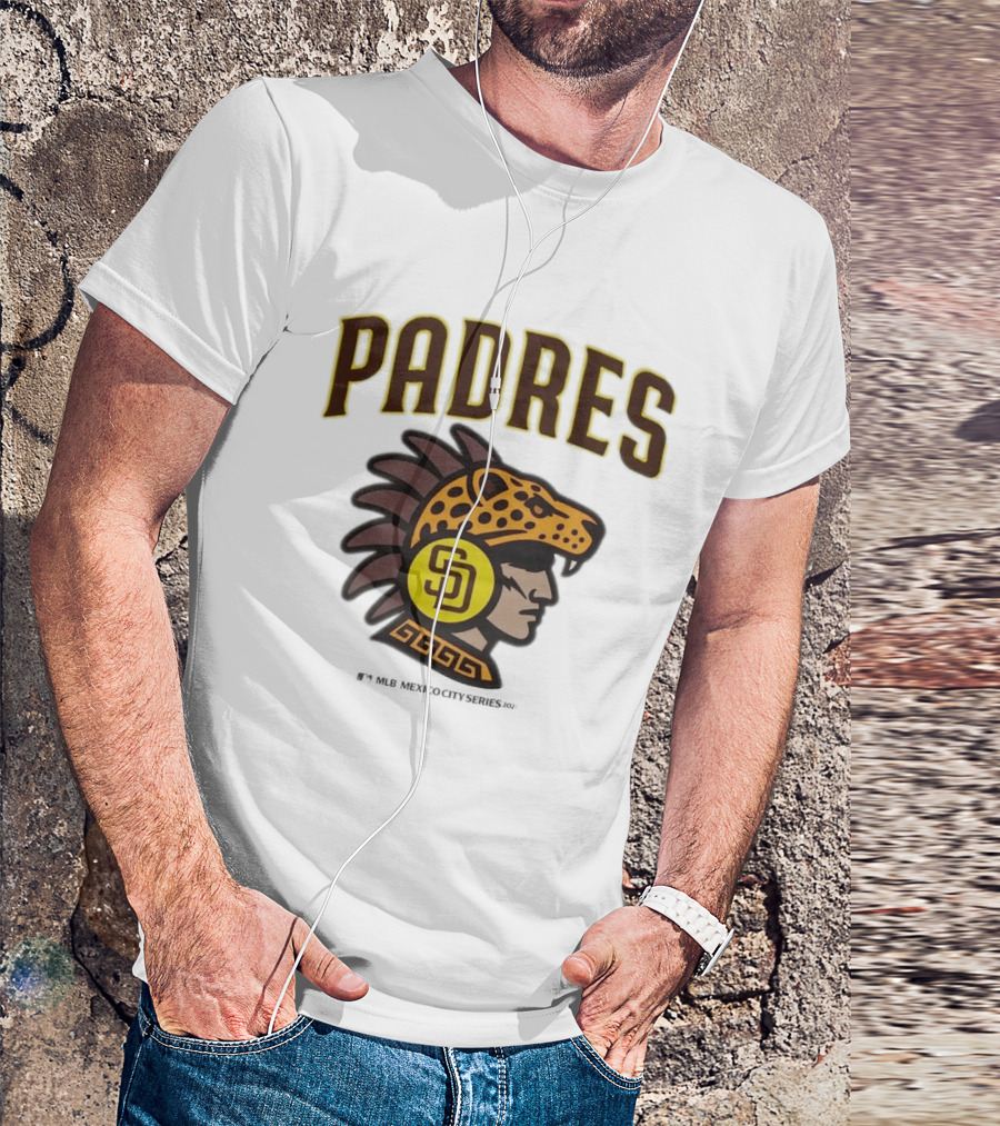 San Diego Padres MLB Mexico City Series 2026 Aztec Jaguar Warrior T-Shirt
