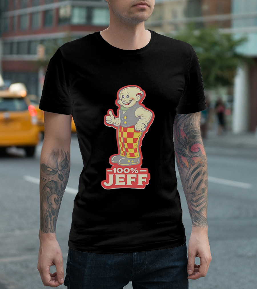 100 Percent Jeff Thumbs Up Character Checker Pants T-Shirt