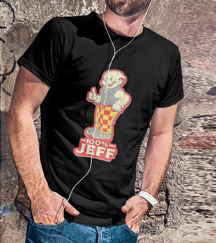 100 Percent Jeff Thumbs Up Character Checker Pants T-Shirt