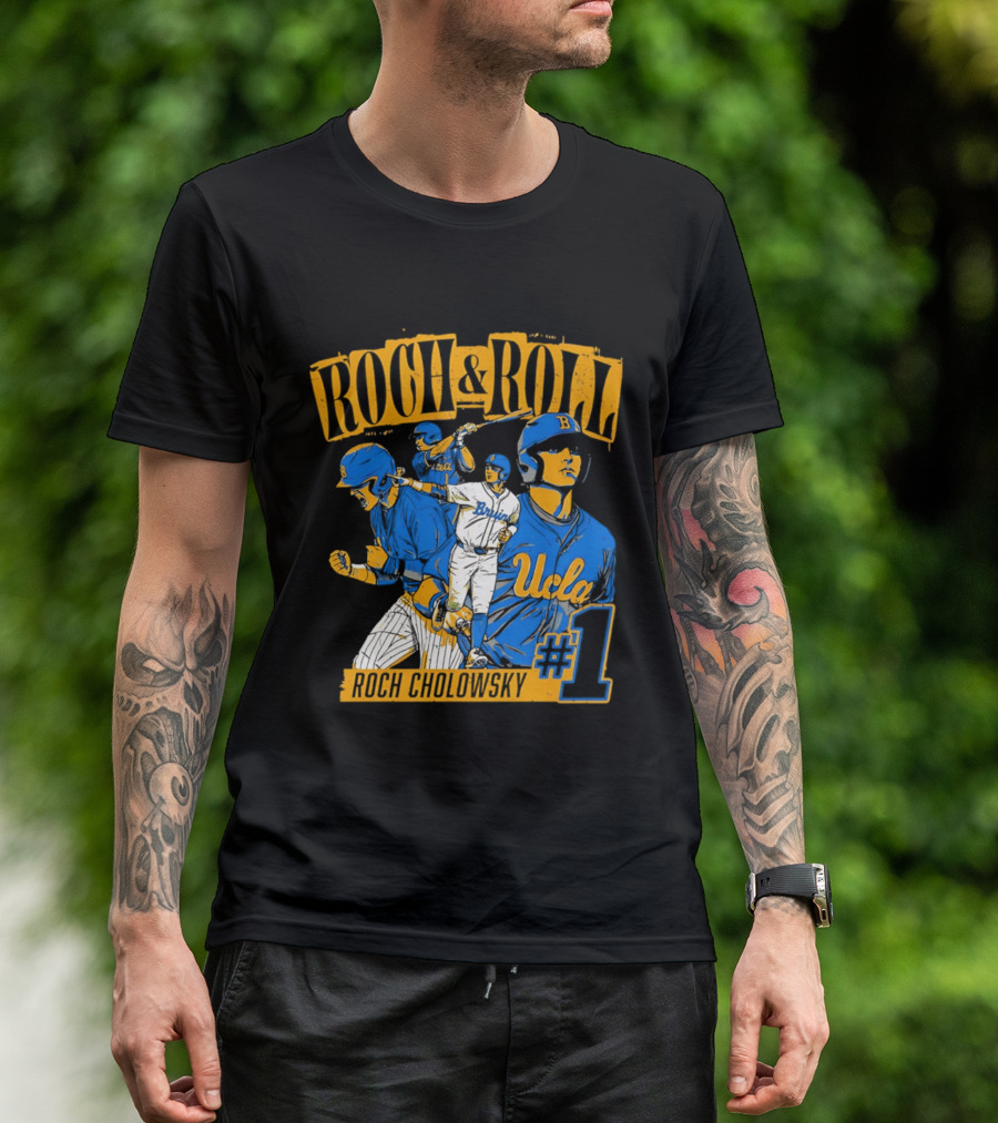 Roch Cholowsky UCLA Bruins Roch & Roll Baseball #1 T-Shirt