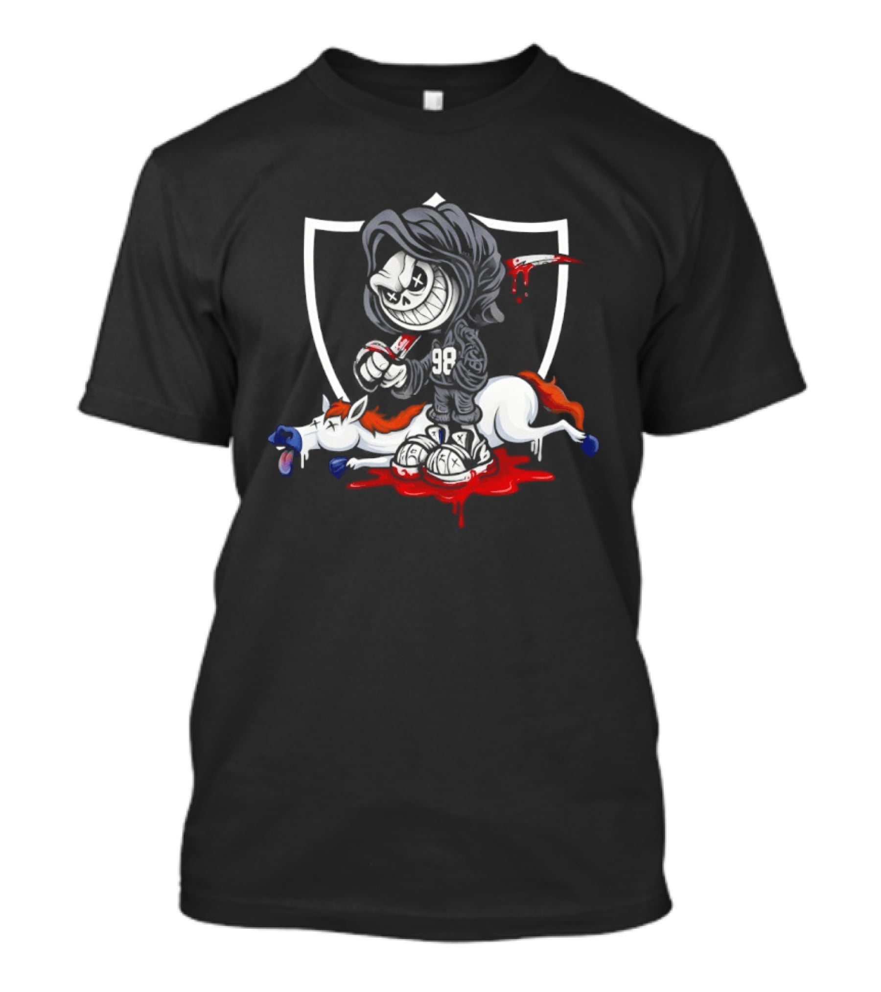 Maxx Crosby Raiders Skeleton Defeats Donkey NFL Rivalry T-Shirt