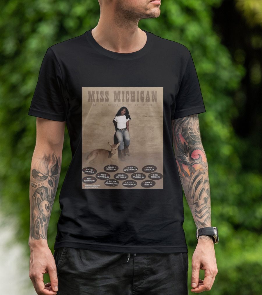 Miss Michigan Momo Boyd Tour 2026 Dates And Locations T-Shirt