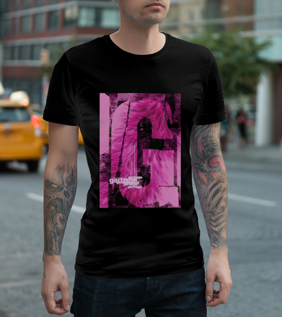 Garbage Royal Albert Hall April 2026 Tour Pink Fur T-Shirt