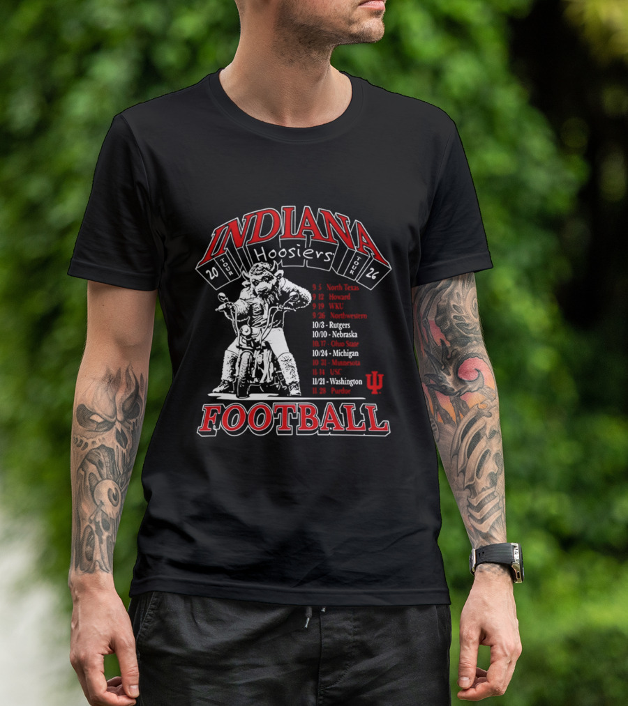 Indiana Hoosiers 2026 Football Schedule T-Shirt