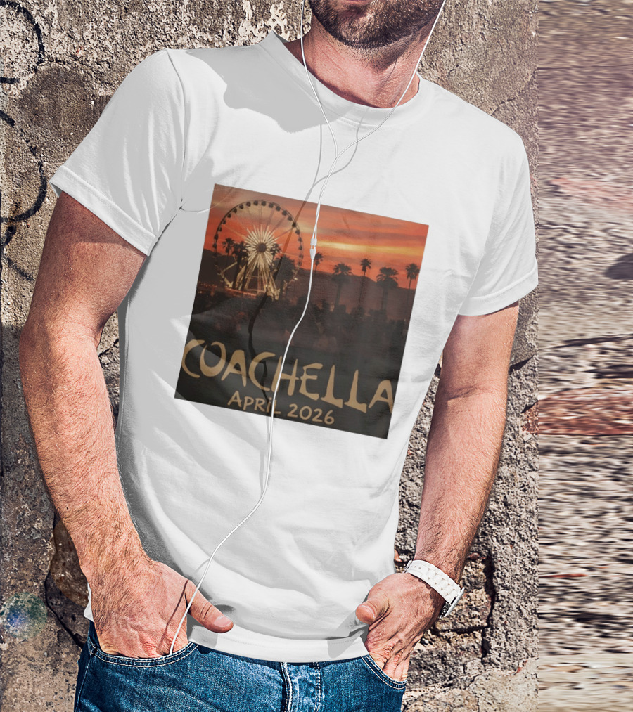 Coachella April 2026 Festival Sunset Ferris Wheel T-Shirt