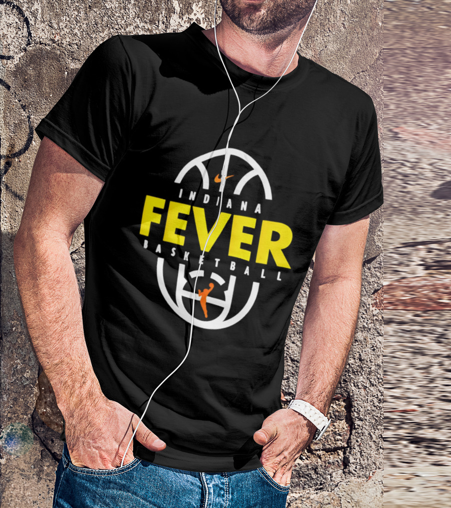 Indiana Fever Basketball Nike Partnership Basketball Court T-Shirt
