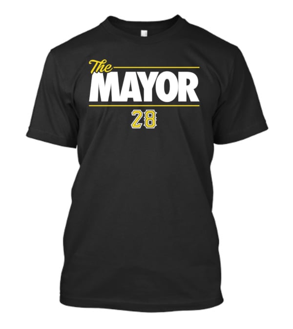 The Mayor 28 Jake Mangum Pittsburgh Pirates T-Shirt