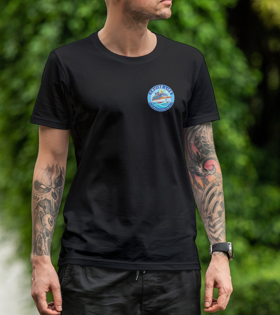 Cruise Life Travel Adventure Ocean Waves Ship T-Shirt