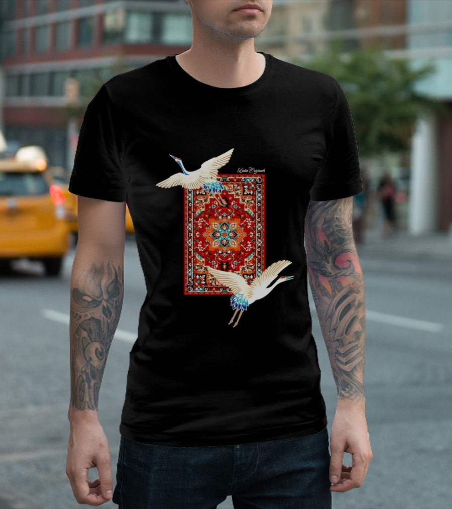 Fly Your Own Way Oriental Crane Carpet T-Shirt