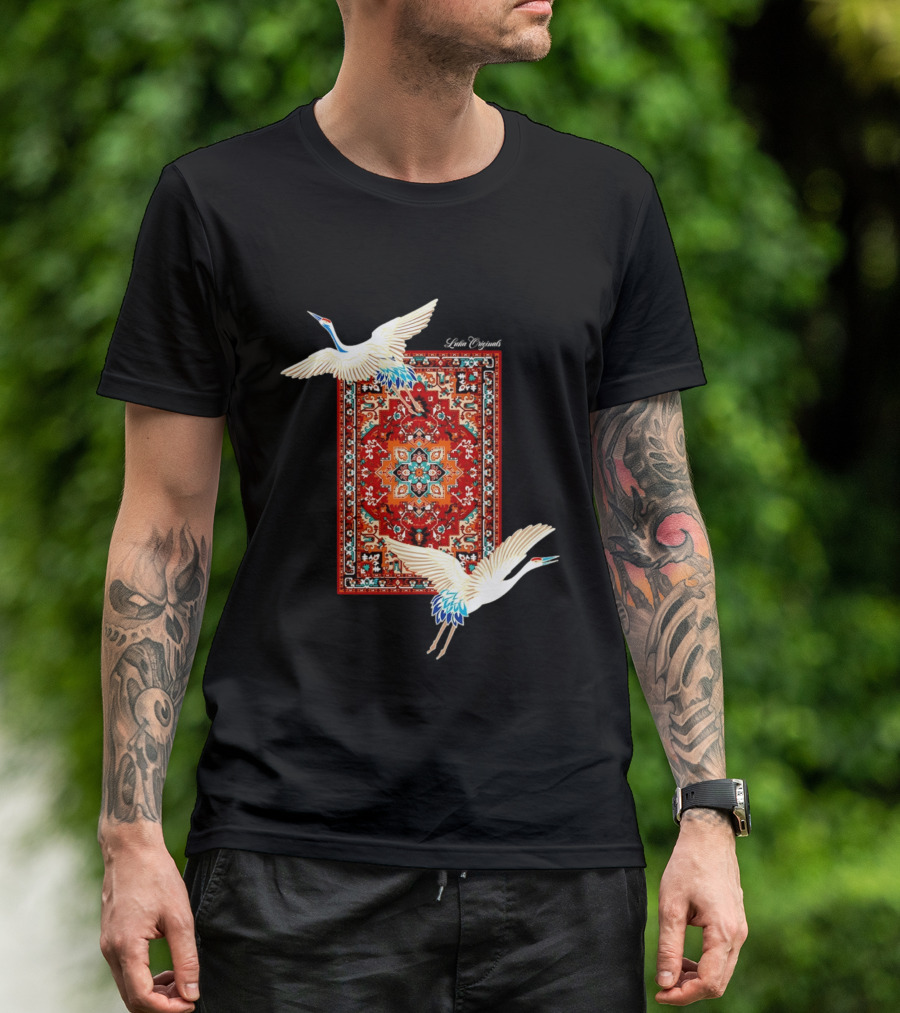 Fly Your Own Way Oriental Crane Carpet T-Shirt