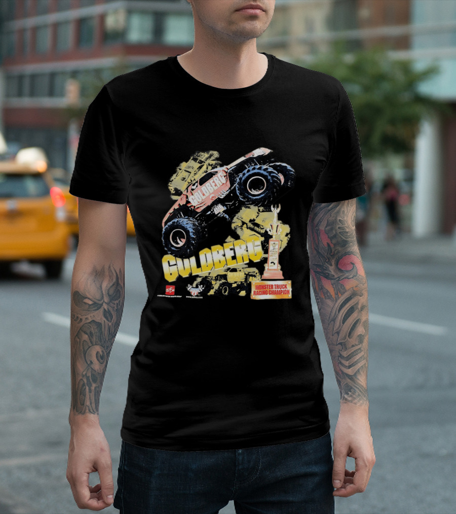 GOLDBERG Monster Truck Racing Champion Trophy SFX Block Party T-Shirt