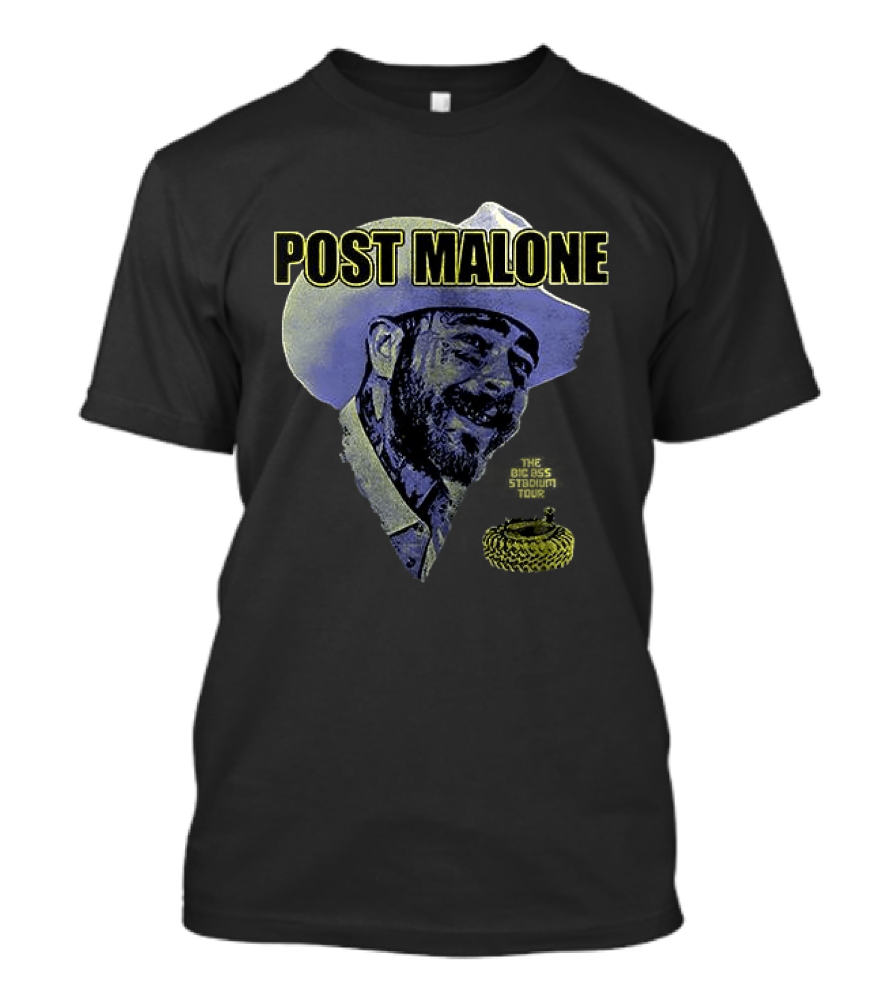 Post Malone Big Ass Stadium Tour Porty Co Dates Schedule Cowboy Hat Snake T-Shirt