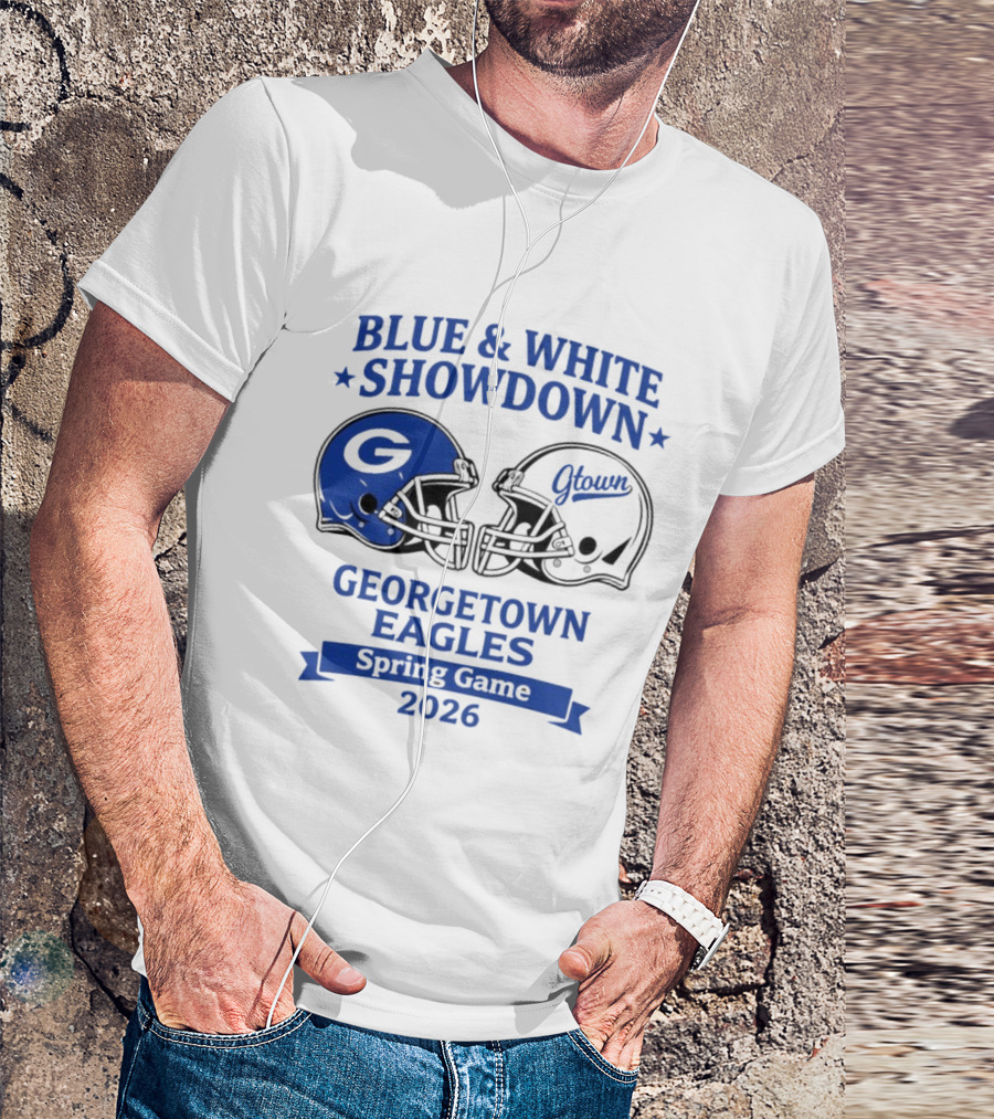 Blue And White Showdown Georgetown Eagles Spring Game 2026 T-Shirt