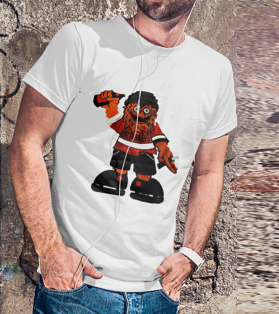Gritty Philadelphia Flyers Hockey Club Ortliebs Mascot Pose T-Shirt
