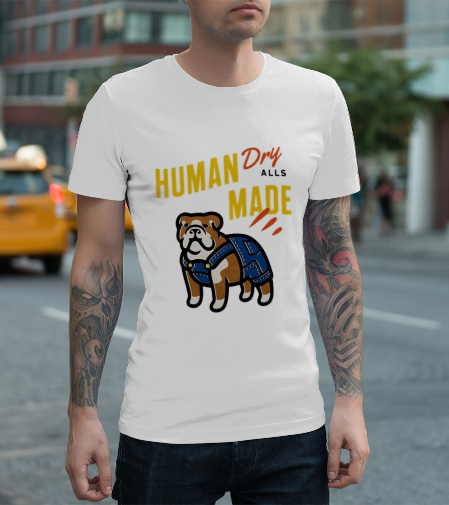 Human Made Dry Alls Bulldog In Overalls T-Shirt