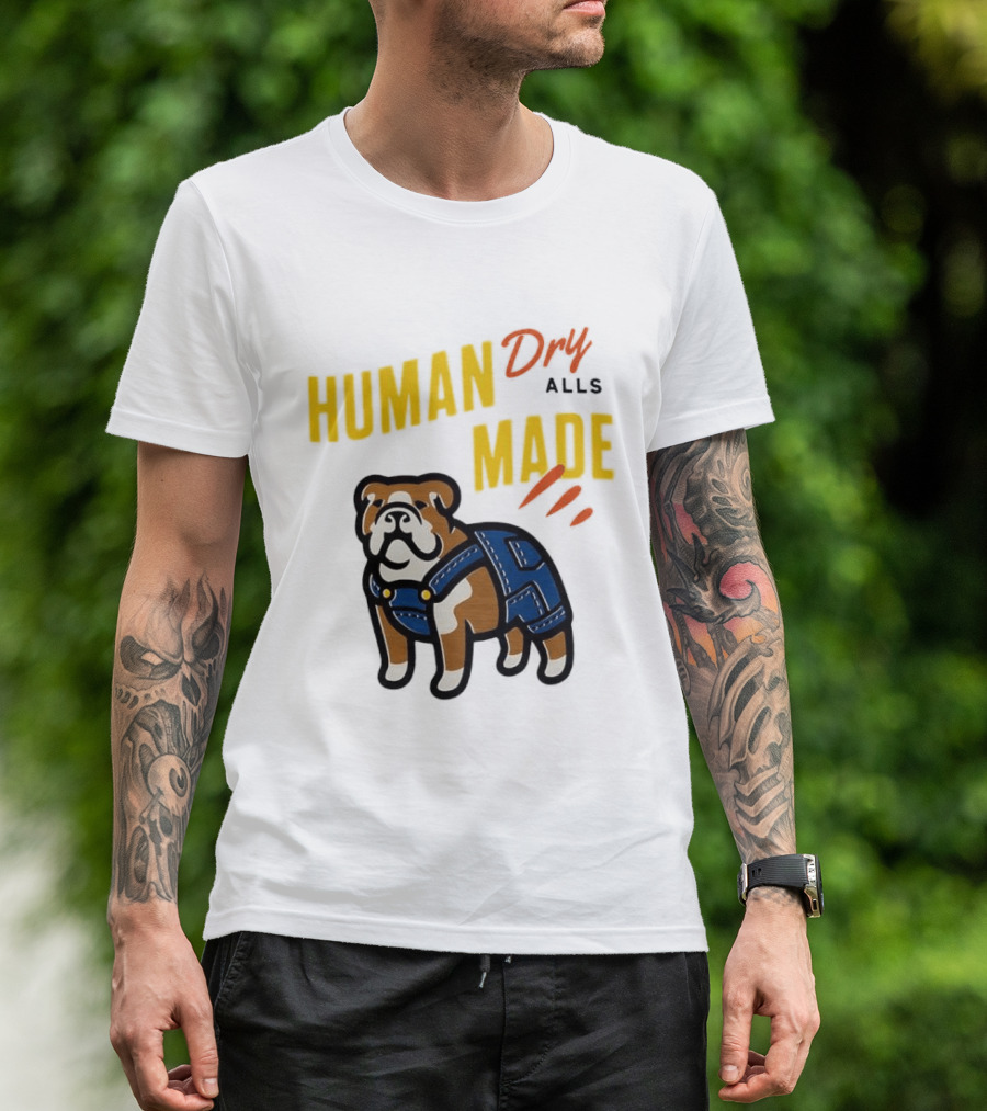 Human Made Dry Alls Bulldog In Overalls T-Shirt