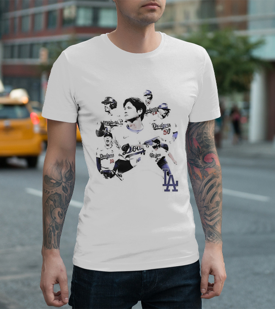 Los Angeles Dodgers Team Eight Rings Champions Players LA T-Shirt