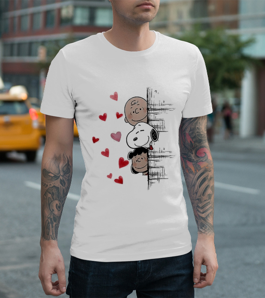 Snoopy Peanuts Friends Hearts Cuter Than Cupid Valentine's Day T-Shirt
