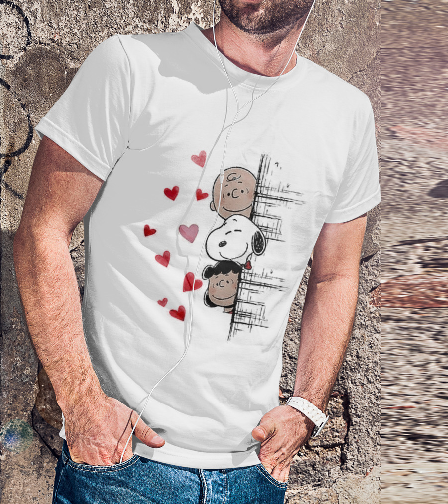 Snoopy Peanuts Friends Hearts Cuter Than Cupid Valentine's Day T-Shirt