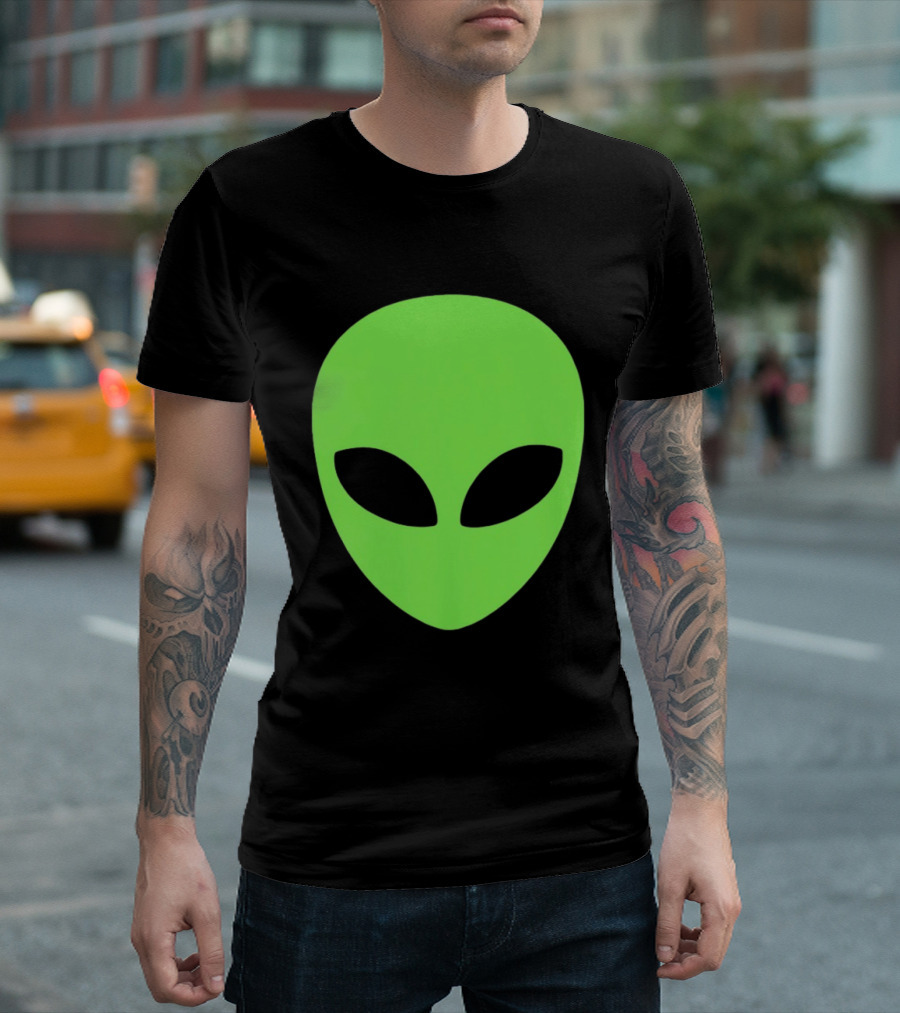 Alien Face 2026 Green Mask T-Shirt