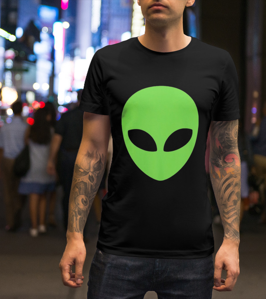 Alien Face 2026 Green Mask T-Shirt