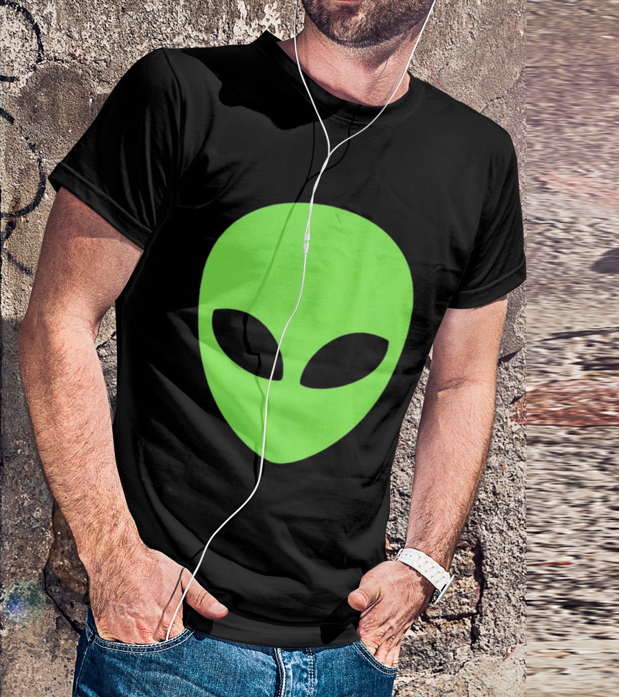 Alien Face 2026 Green Mask T-Shirt