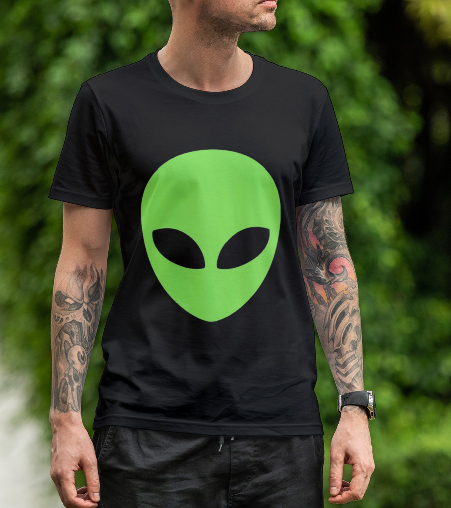 Alien Face 2026 Green Mask T-Shirt