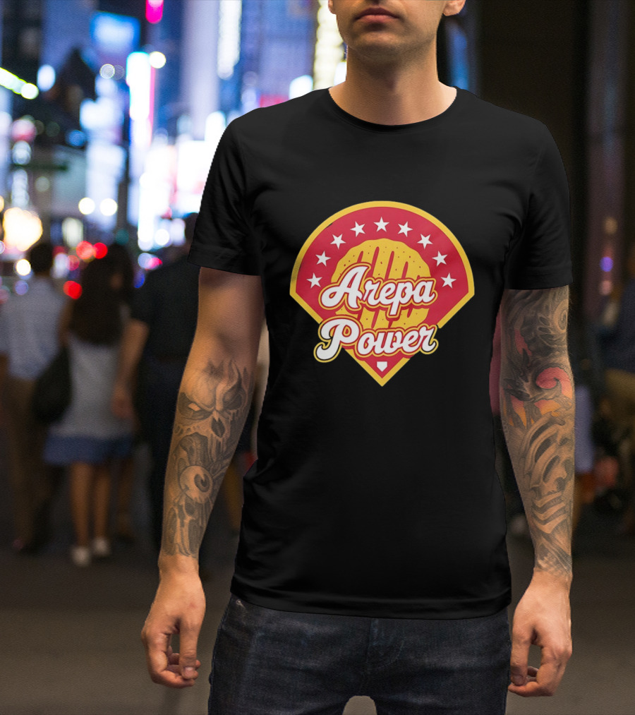 Arepa Power Honor Venezuelan MLB Players Red Baseball T-Shirt