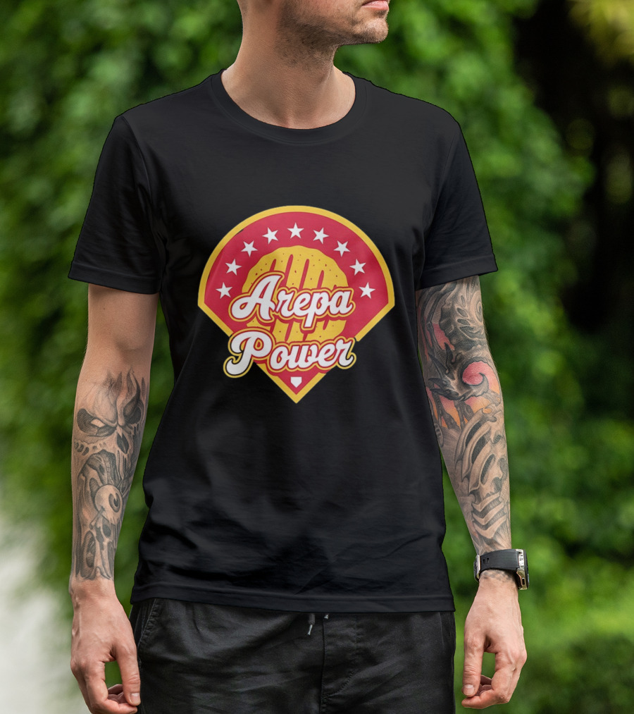 Arepa Power Honor Venezuelan MLB Players Red Baseball T-Shirt
