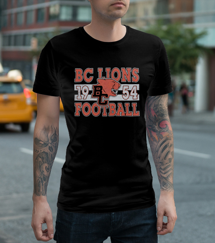 BC Lions Football 1954 Retro Style Compilation T-Shirt
