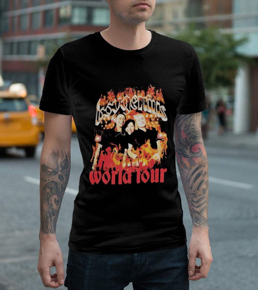 Boygenius World Tour Flaming Portraits T-Shirt