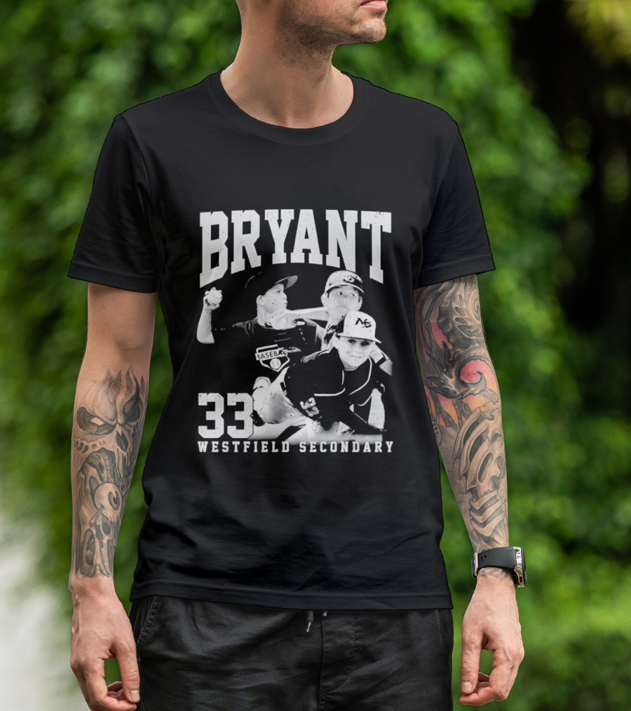 Bryant 33 Westfield Secondary Baseball Player T-Shirt