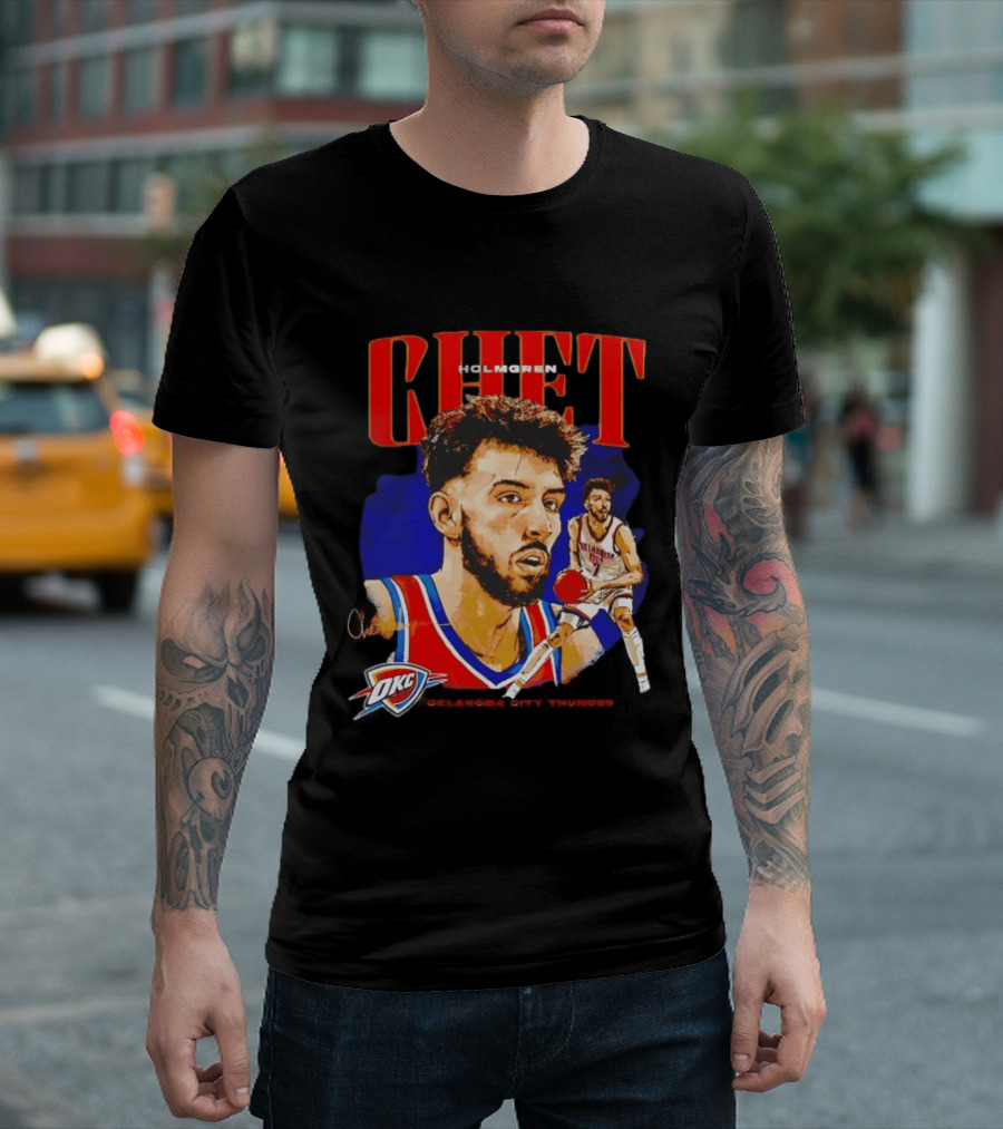 Chet Holmgren Oklahoma City Thunder Player Action OKC T-Shirt